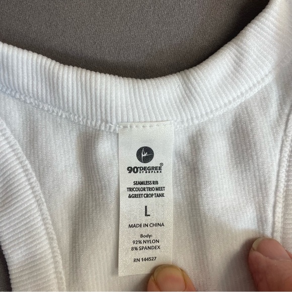 90 degrees set of 3 ribbed Racerback short tanks large - Picture 3 of 7